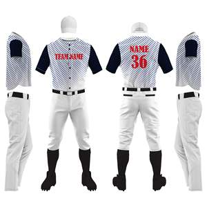 Uniforme de baseball personnalisé de haute qualité en polyester véritable brodé ou sublimé, uniforme de baseball respirant avec logo - Product Image 2