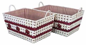 Cestas Tejidas a Mano de Jacinto de Agua, Económicas, Vintage, Ecológicas, con Asa Cómoda, para Dormitorio - Product Image 3