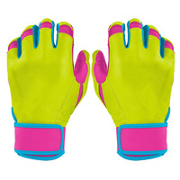 Guantes de Béisbol Profesionales de Cuero Vacuno de Primera Calidad, Guantes Deportivos de Bateo de Puño Corto, Duraderos y Cómodos para Entrenamiento de Béisbol