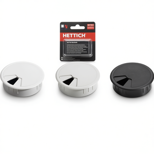 HETTICH Pasacables de Plástico Cromado Mate, Accesorio de Gestión de Cables con Diámetro de Entrada de 60 mm - Product Image 3