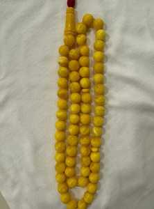 ลูกประคำสีเหลืองอำพันลูกประคำอิสลาม tasbih ลูกปัดอำพัน Mala - Product Image 4