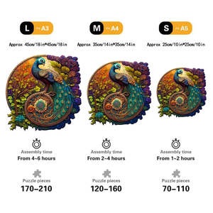 Round Wooden <b>Jigsaw</b> <b>Puzzle</b> by Paon Educational DIY Toy - Product Image 4