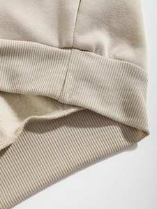 Conjunto Deportivo de Felpa Beige Unisex al por Mayor, Sudadera con Capucha y Pantalones Jogger, Fabricante de Ropa Deportiva Personalizada con Etiqueta Privada OEM B2B - Product Image 6