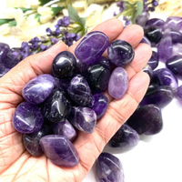 Pierre d'améthyste naturelle roulée, sculptée, pour la guérison, en vrac, galet de pierre précieuse, cristal Reiki Chakra, vente en gros