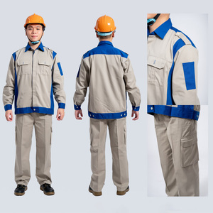 Uniformes DE TRABAJO profesionales de alta visibilidad de manga larga gris amarillo mezcla de polialgodón duradera MultiPocket fábrica asequible - Product Image 3