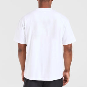 เสื้อยืดทรงบ็อกซี่สไตล์ฮิปฮอปสำหรับผู้ชาย รุ่นใหม่ปี 2025 ผ้าฝ้าย 100% หนัก 300 GSM ทรงหลวม พิมพ์ลายดิจิทัลตามสั่ง พร้อมโลโก้ - Product Image 2