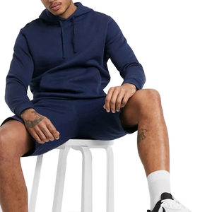 Top Selling Wholesales Cotton Sweat Suit <b>Men</b> Tracksuit and Training Jogging Wear OEM Custom Logo Hoodie and <b>Shorts</b> Set Unisex - Product Image 2