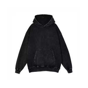 Sweat à capuche lavé à l'acide 100% coton High Street Series Washing Old Sweater Stone Washed Hoodie - Product Image 4