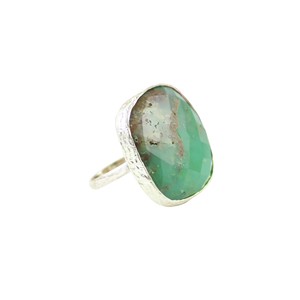 Chrysoprase Chalcedony เครื่องประดับแฟชั่นสำหรับผู้หญิงแหวนสีเขียว - Product Image 6