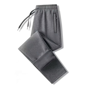 กางเกงวอร์มผ้าฝ้ายผสมโพลีเอสเตอร์ เอวกลาง บุขนอุ่น แห้งเร็ว ระบายอากาศดี เป็นมิตรกับสิ่งแวดล้อม มีเชือกผูกเอว สำหรับออกกำลังกาย ผู้ชาย - Product Image 3