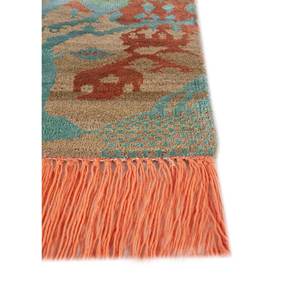 พรมไหมพรมผสมไหมไผ่ถักมือสีเบจและสีน้ำตาลลายเรขาคณิตทรงสี่เหลี่ยมผืนผ้าสำหรับห้องนั่งเล่น รุ่น Manchaha-Les-2335 - Product Image 4