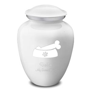 White Enamel Pet Cremation <b>Urn</b> Animal Funeral Supplies Burial <b>Ashes</b> Keepsake <b>Urns</b> Memorial Pet <b>Urns</b> <b>For</b> Cat & <b>Dog</b> <b>Ash</b> Display - Product Image 4