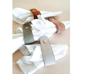 Servilleteros de cuero Premium hechos a mano con hebillas para comedor, boda, fiesta y Aniversario - Product Image 2