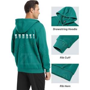 Sweat-shirt à capuche pour homme, style uni brodé, streetwear, hip-hop, printemps, automne, hiver, coupe régulière, taille plus, survêtement de créateur - Product Image 4