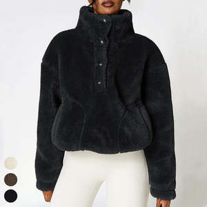 Chaqueta de Invierno para Mujer, Cálida, de Forro Polar, Tejida, de Poliéster Transpirable, con Cremallera y Logotipo, para Exteriores - Product Image 5