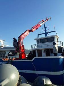 Grúa de pluma de nudillo hidráulica de cubierta plegable de capacidad de 6 toneladas, momento de alta carga, nueva bomba, rodamiento de motor de Astillero de construcción marina - Product Image 4