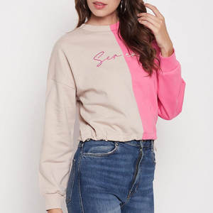 Sudaderas de Cuello Redondo para Mujer Otoño Invierno, Corte Holgado, Lavado Ácido, Logotipo Impreso en la Parte Delantera, Personalizable, Ecológico - Product Image 1