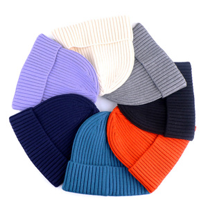 Nueva llegada Unisex suave cálido tejido Jacquard Beanie sombreros pura lana de colores personalizados Beanie Hat venta al por mayor gorros - Product Image 1
