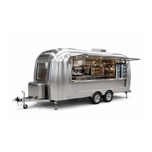 Remorque alimentaire mobile en acier inoxydable à double essieu, cuisine de restauration pour la vente au détail en extérieur et la restauration rapide - Product Image 4
