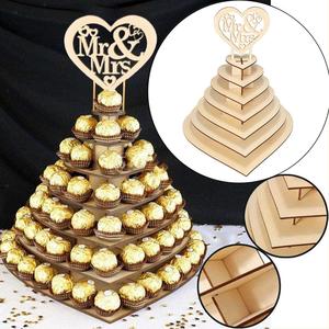 Wood <b>Chocolate</b> Dessert Display Stand Holder for Birthday Party Ornaments - Product Image 3