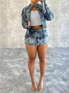 Precio al por mayor de las mujeres Jeans Set Tamaño personalizado y color de las mujeres de mezclilla Set Hecho en Pakistán - Product Image 4