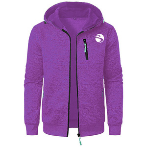 Sudadera con capucha de gimnasio de invierno para hombre hecha a medida Sudadera con capucha con cremallera para deportes con patrón sólido Material de algodón 100% caliente para deportes - Product Image 2