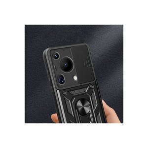 Étui magnétique en silicone bleu Netzy pour Huawei Pura 70 Ultra avec protection coulissante de l'appareil photo, antichoc, coque Vega avec fente pour cartes - Product Image 6