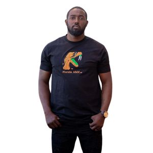 FAMU Rattler t-Shirt Unisex nera cotone ciniglia toppa ricamo rilassato Fit Custom College abbigliamento Campus Casual