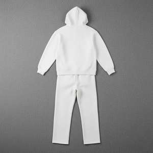 Conjunto Deportivo Informal Holgado Unisex, Pantalones Deportivos Holgados y Sudadera con Capucha, Chándal para Hombre, 100% Algodón - Product Image 2