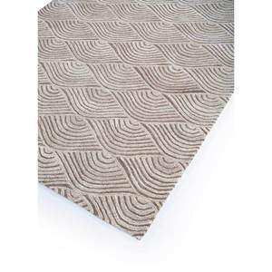 พรมขนสัตว์ทอมือสีเบจน้ำตาล Tahn-21 ลายแบบนามธรรมสไตล์โบโฮ สำหรับตกแต่งบ้าน ห้องนั่งเล่น ทางเดิน ห้องนอน - Product Image 2