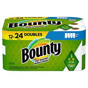 Bounty Select-A-Size <b>Paper</b> Towels, Double <b>Rolls</b>, <b>White</b>, 90 Sheets Per <b>Roll</b>, 6 Count - Product Image 1