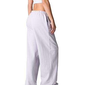 Pantalones Jogger de Pierna Recta de Algodón 100% de Alta Calidad con Logo Personalizado al por Mayor para Mujer, Pantalones Deportivos Formales Oversize para Invierno - Product Image 3