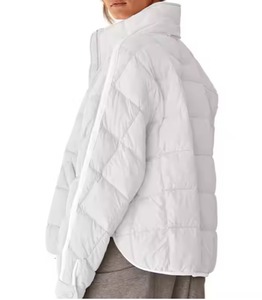 Winter Windproof Breathable Canvas <b>Short</b> Puffer Coat Fashionable Adjustable Shoulder Straps Reversible Hood Decorative - Product Image 4
