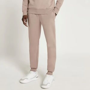 Ropa de fitness Transpirable Alta calidad Hombres Peso ligero Cintura media OEM ODM Pantalones de chándal Tela de lana Ropa regular Pantalones de chándal para hombres - Product Image 1