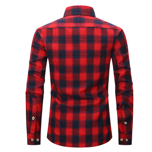 Vente chaude Personnalisé Séchage Rapide Ourlet Droit Plus La Taille Col Boutonné Doublure Silencieuse Chemises En Flanelle Multi Couleurs Hommes Vêtements - Product Image 5