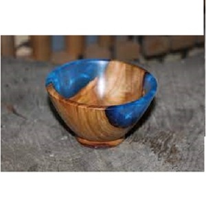 Tazón para servir de madera y resina pulidas respetuosas con el medio ambiente personalizadas al por mayor para comida, sopa, ensalada o fiesta - Product Image 2