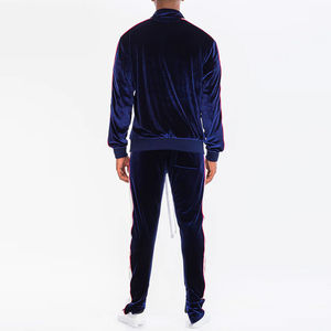 Ensemble de survêtement en molleton 2 pièces personnalisé délavé à l'acide, effet délavé soleil, avec pantalon de survêtement vintage évasé et sweat à capuche zippé pour homme - Product Image 2