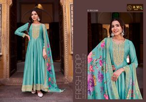 Nouveau 2024 dernière tenue de créateur à feuilles persistantes vente chaude soie lourde Vichitra Salwar Suit & Dupatta avec travail de séquence à vendre - Product Image 5