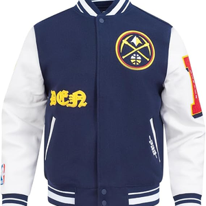 Chaqueta Universitaria para Hombre de la NBA con Estilo Deportivo Retro y Letras en Inglés Antiguo, Ropa de Calle a la Moda para Aficionados - Product Image 1