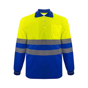 เสื้อโปโลเพื่อความปลอดภัยสะท้อนแสงสีส้มมองเห็นได้ชัดเจนโพลีเอสเตอร์คุณภาพสูงพร้อมแขนเต็มปรับแต่งโลโก้ได้ตามต้องการ - Product Image 3