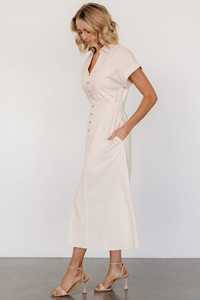 Robe décontractée de style pour femmes Tissu froissé avec manches longues et ceinture - Product Image 3