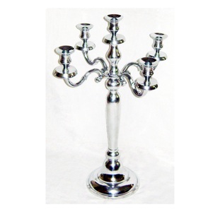 Nouvel an et événements de noël décor à la maison en métal fait à la main 5 bras candélabre pièce maîtresse de mariage bas prix bougeoir en vrac - Product Image 5