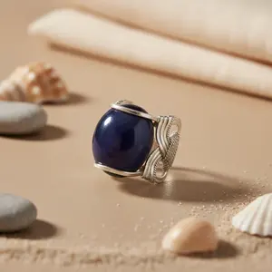 "Boho Topaz Oval Cut Platinum <b>Ring</b>-Rhodium Plated Fine Jewelry <b>for</b> <b>Women</b>" - Product Image 1