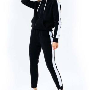 Ensemble de survêtement décontracté pour femmes, vêtements de sport de haute qualité, vêtements de course, couleur noir et blanc, logo personnalisé sur le sweat-shirt - Product Image 5