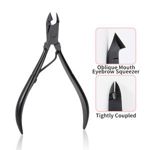 Outil de manucure à domicile en acier inoxydable coupe-cuticules pour ongles pince à ongles noire pince à ongles outils de pédicure - Product Image 2