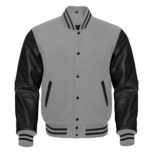 Veste bomber varsity en toile vintage pour homme, sportive, couleur unie, réversible, séchage rapide, respirante, chaude, coupe-vent - Product Image 3