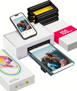 A4 휴대용 미니 프린터 사진 현대 여행 문서 소형 핸디 무선 열 프린터 - Product Image 1