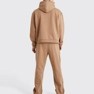 Mens tracksuit jacket and <b>jogger</b> pants set breathable polyester <b>zip</b> hoodie and waist cuff pants for training gym Breathable - Product Image 2