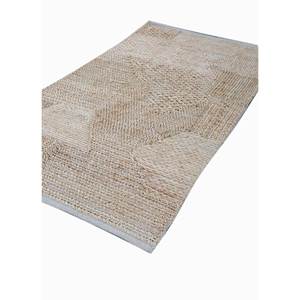 พรมปูพื้นทรงสี่เหลี่ยมผืนผ้าลายปะติดปะต่อ Nomadic Threads รุ่น PDJT-242 สีงาช้าง ทำจากเส้นใยป่านและปอกระเจา สำหรับห้องโถง ห้องนั่งเล่น และห้องนอน - Product Image 2