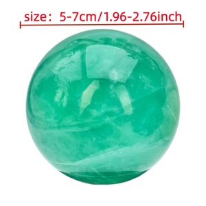 Sfera di Fluorite Verde Naturale di Alta Qualità, Lucidata, per Cristalloterapia, Guarigione Reiki, Meditazione e <span class=keywords><strong>Chakra</strong></span> - Product Image 3